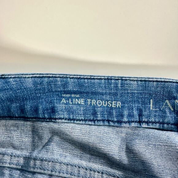 Lane Bryant Women's 24 Medium Wash Mid Rise A-Line Trouser Wide Leg Jeans - Picture 5 of 8